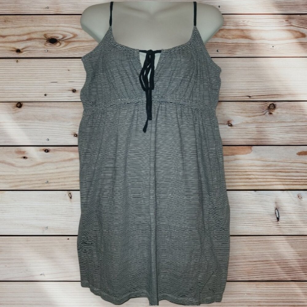 ESPRIT - XL - Blue & White - Tiny Stripe - Nightgown Lounge Dress Baby Doll